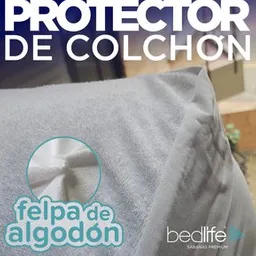 Protector de Colchón SENCILLO - Felpa de Algodón Tamaño SENCILL