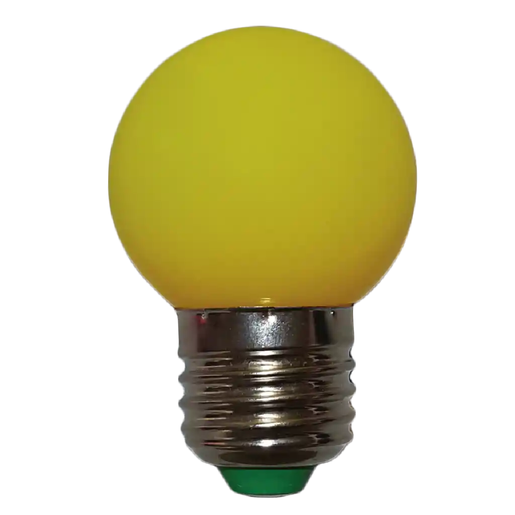 Bombillo Pin Pon Led Bola Decoracion Fondas Navidad amarillo