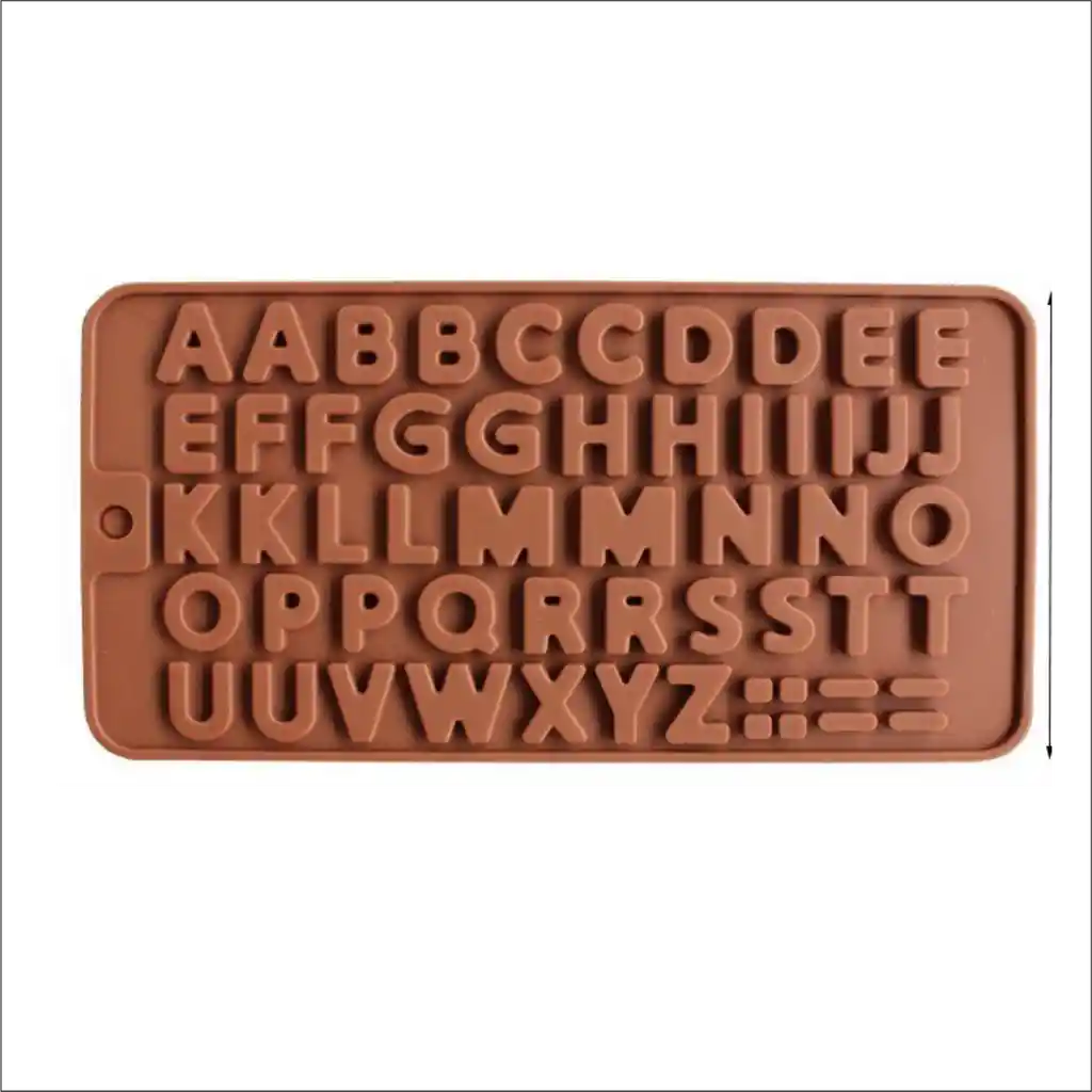 Molde Abecedario letras Chocolate Silicona Flexible
