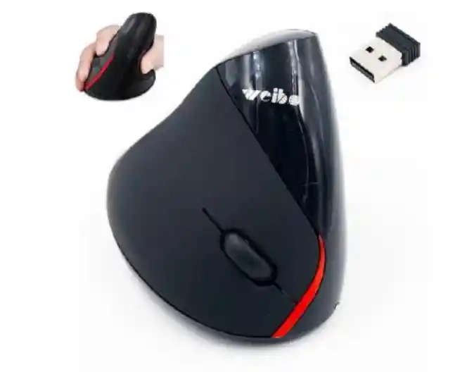 Mouse Vertical 5 D Inalámbrico Ergonómico Recargable Negro