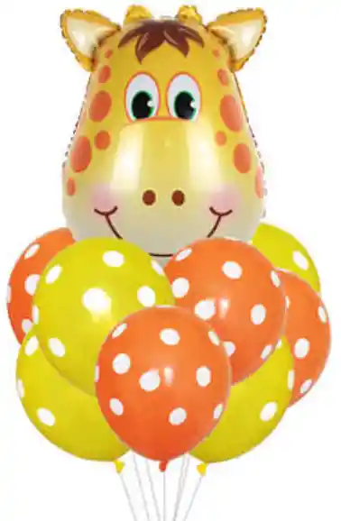 Pcs Set Globos Bouquet Jirafa Safari 9