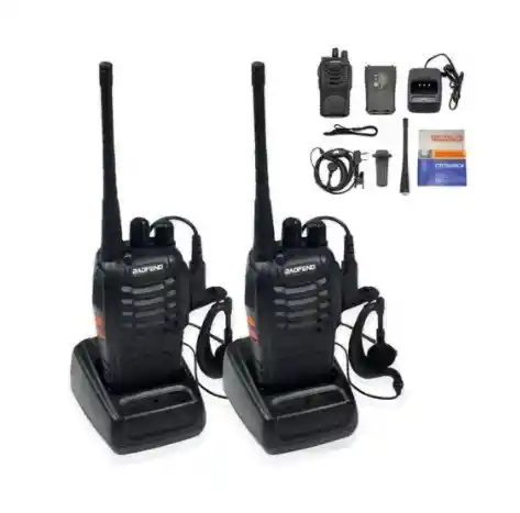 Set Radio Walkie Talkie Baofeng Uhf Caja 2 Boquitoquis