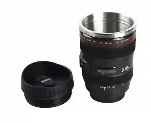 Vaso Mug Lente Camara Termo Antideslizante Taza Pocillo