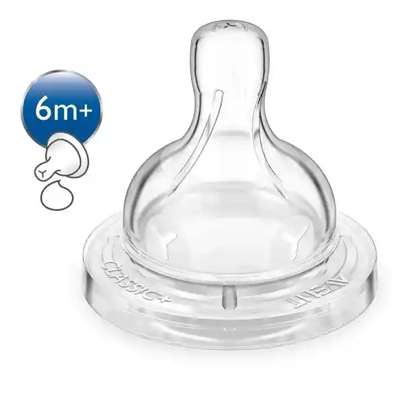 Avent Chupos Tetinas Teteros Classic Flujos Espesos 6M+