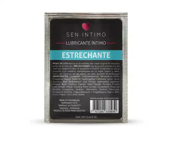 Sen Intimo Lubricante Estrechante Sachet X 7 Ml