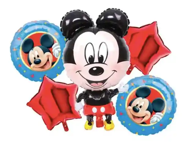 Globos Bouquet De Globos Metalicos De Mickey Mouse rojo cuerpo