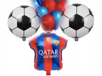 Globos Bouquet Barcelona Equipo Futbol 7 piezas