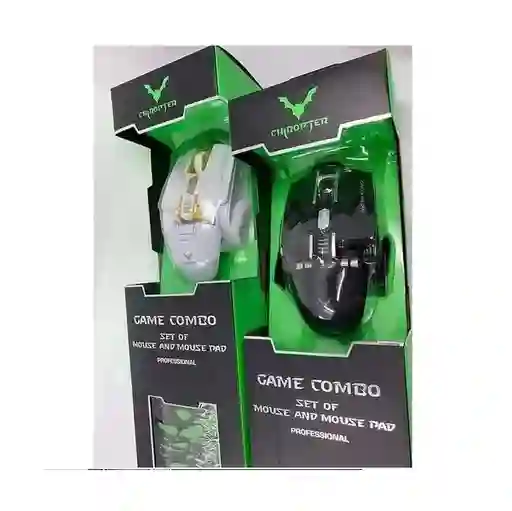 Mouse X6 Led Gaming Usb 3200dpi+mousepad-negro/verde 60x30cm