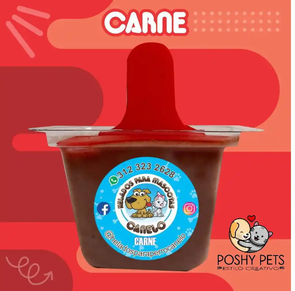 Helado para perro y gato Carne 85 grs