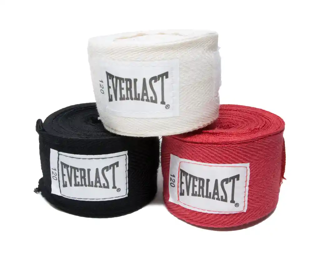 Set de 3 pares de vendas Everlast Para Boxeo MMA 120''