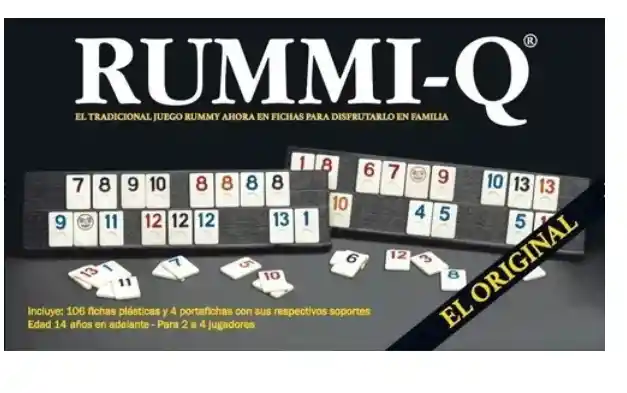 Rummy -q Caja De Fichas Juego De Mesa Rummi Original