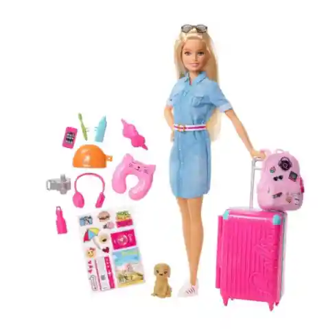 Mattel Barbie Vamos De Viaje Con Accesorios Fwv25