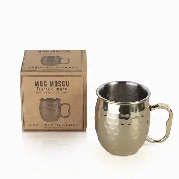 Ambiente Gourmet Mug en Acero Moscú Dorado Mate