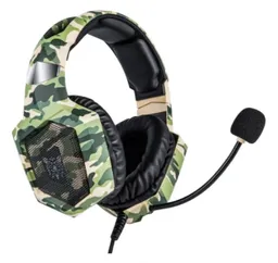 audifonos auriculares Diadema gamer K8 Verde camuflada
