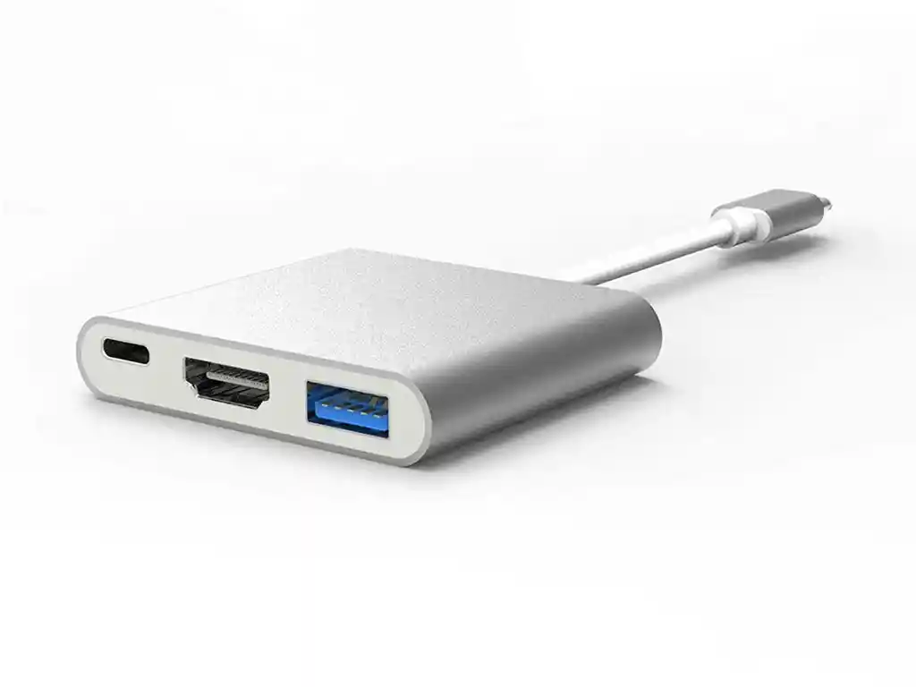 Adaptador Usb 3 En 1 Tipo C A Hdmi 4k Usb 3.0 Macb