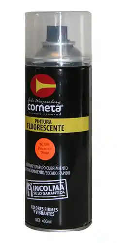 Corneta Pintura en Aerosol Fluorescente Naranja 400 mL