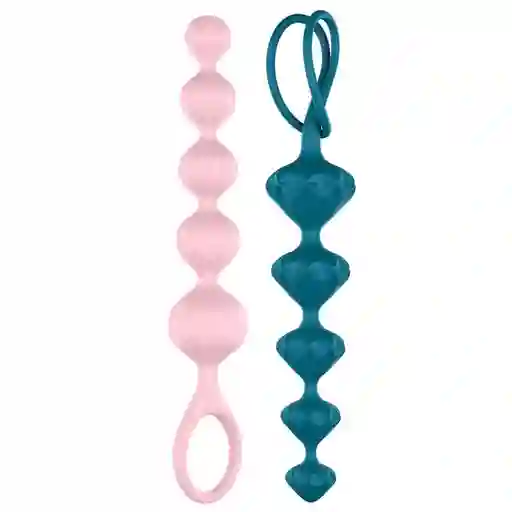 Plugs Anales Love Beads Azules Satisfyer