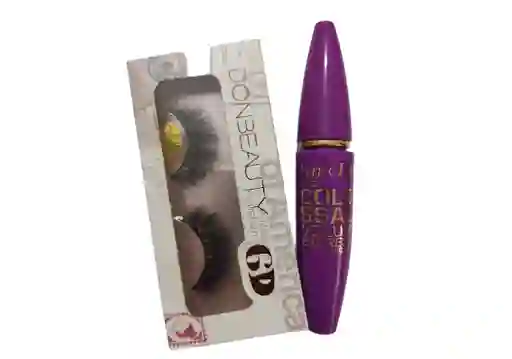 Maquillaje Pestañas Postizas 6d (pack X 1 Par) + Pestañina Perfect Love