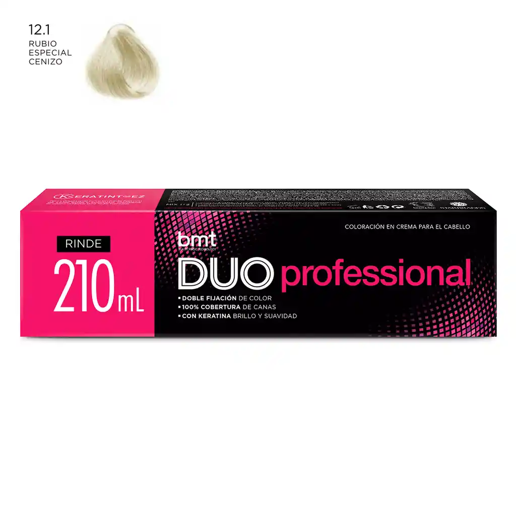 Bio Tinte Bmt Duo Professional Vol.20 12.1 Ru Especial Cenizo