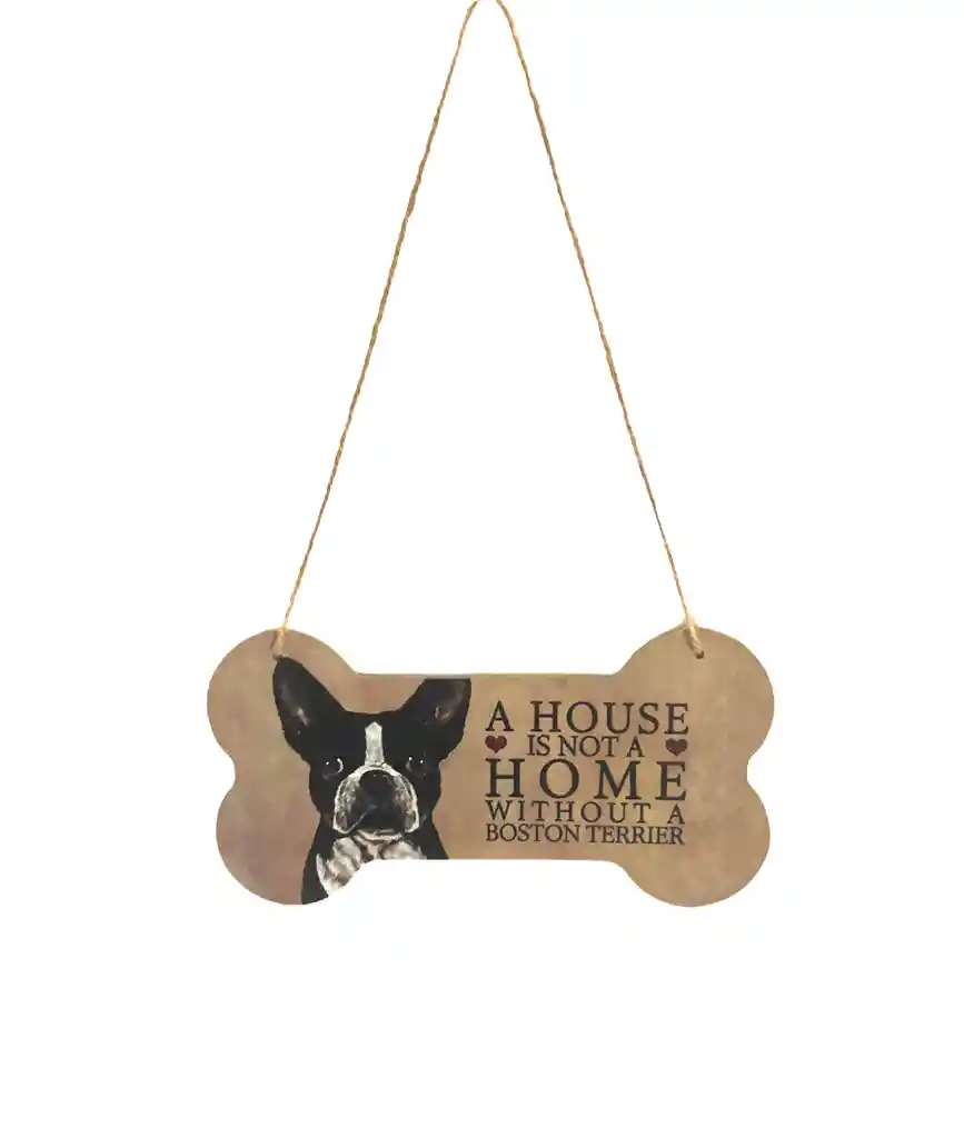 Letrero decorativo perros Boston Terrier