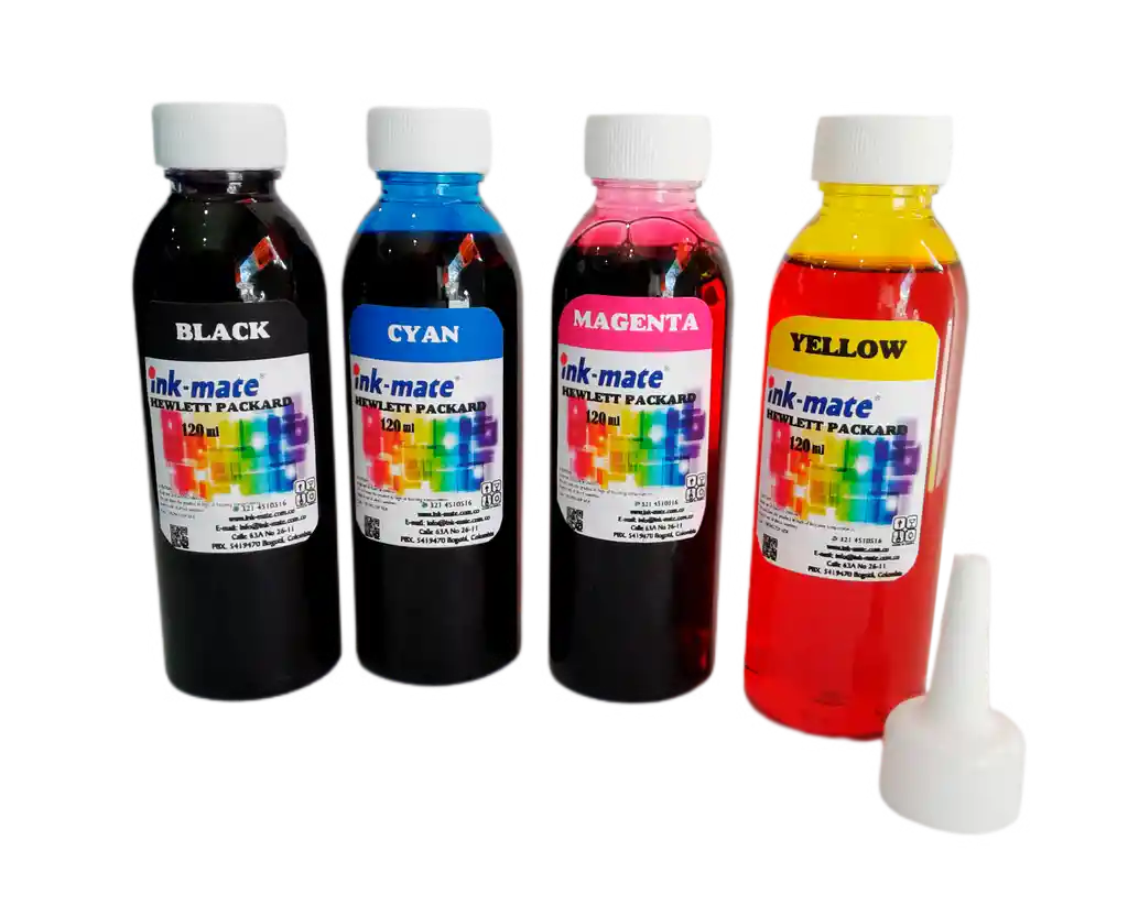 Hp Tinta Para Recarga Impresoras Por 120 Ml-Kit X 4 Colores