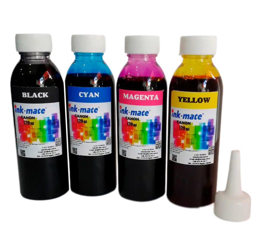 Canon Tinta Para Recarga Impresoras Por 120 Ml-Kit X 4 Colores