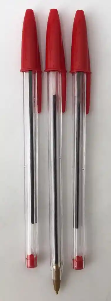 Bic Lapicero Rojo De Tapa X3