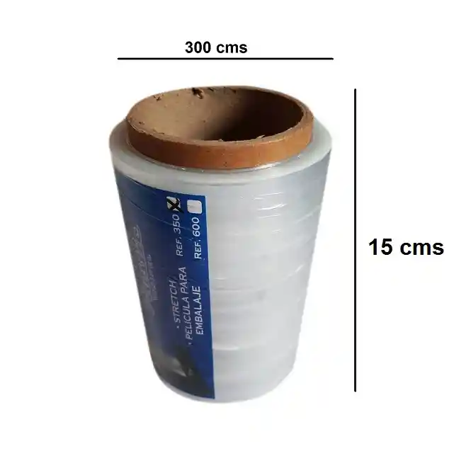 6 Rollos De Vinipel Strech Transparente De 15cms X 300mts
