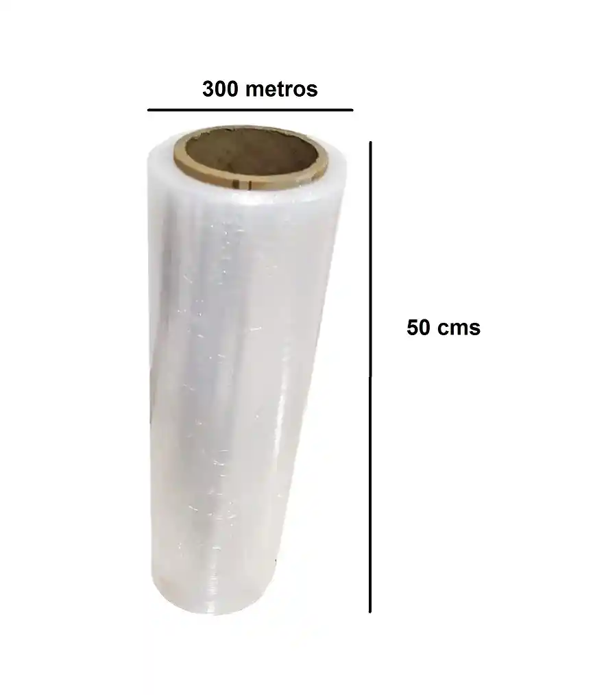 6 Rollos De Vinipel Strech Transparente 50cms X 300mts