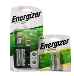 Energizer Cargador Maxi Y Baterias Recargables Aa Combo Kit