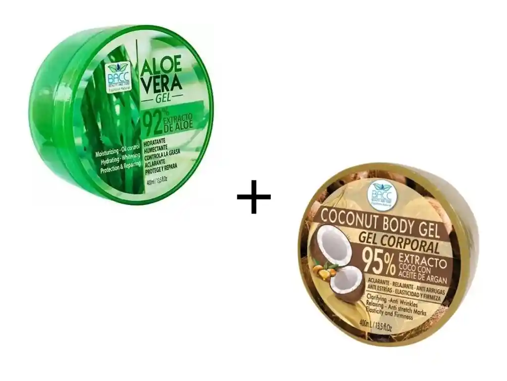 Gel Aloe Vera 400 Ml + Gel Coco Y Aceite De Argán 400 Ml