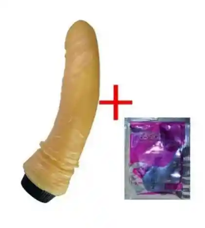 Consolador Dildo Vaginal Pene + Aceite Caliente