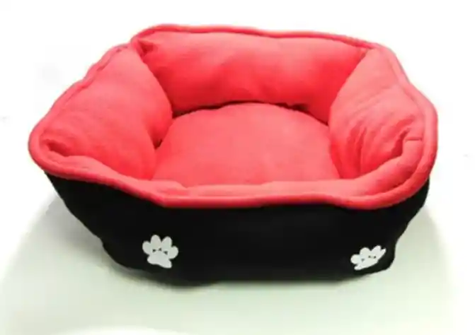 Cama Grande Doble Faz Para Mascota Color Rojo