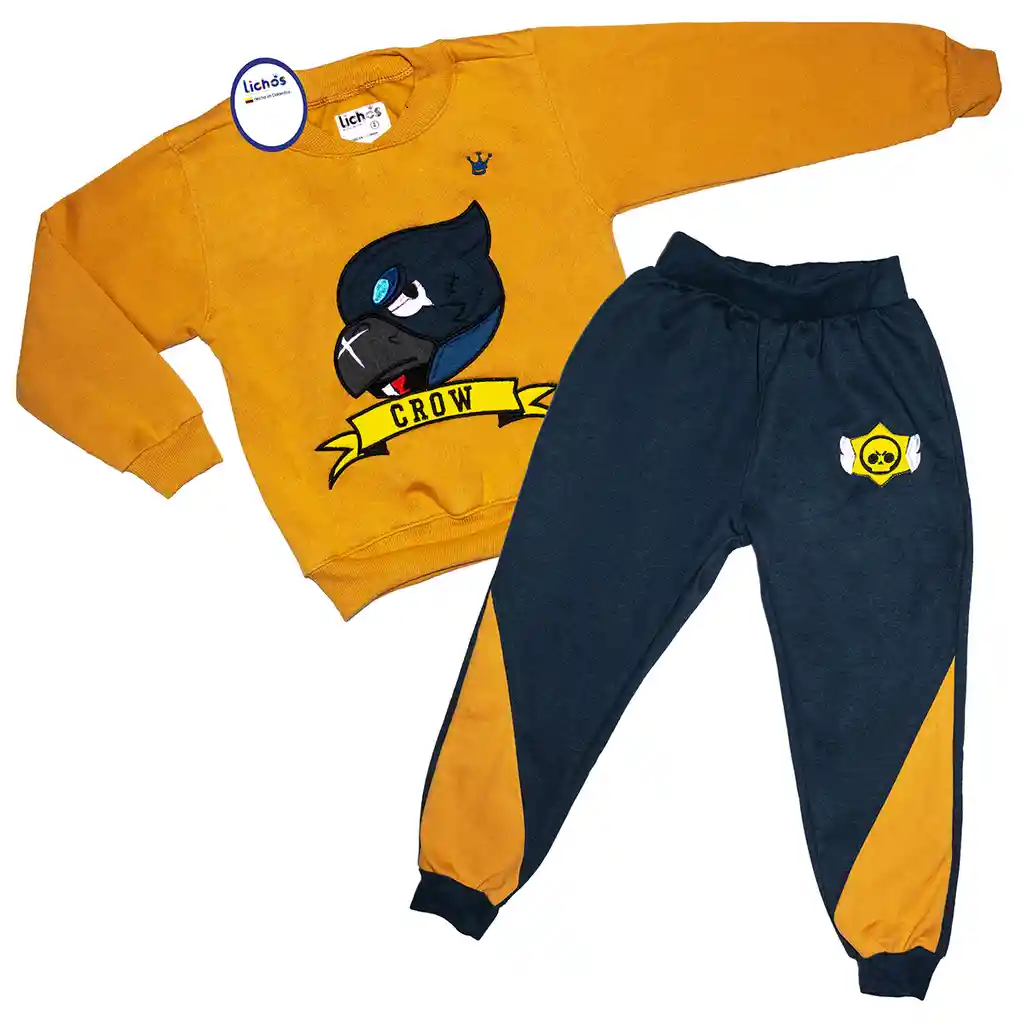 conjunto sudadera crow