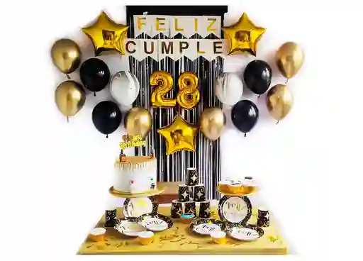 Feliz Cumpleaños Kit De Decoracion Amazing Gold