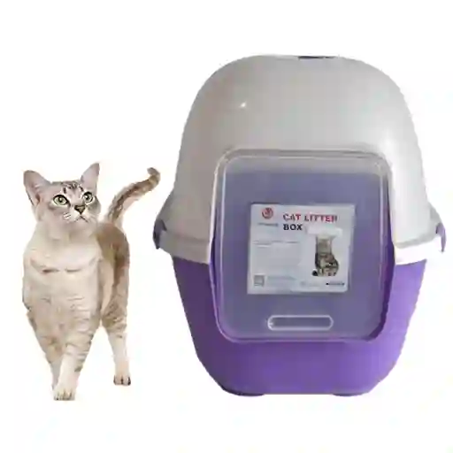 Baño Arenero Para Gatos grande Color Morado + Pala