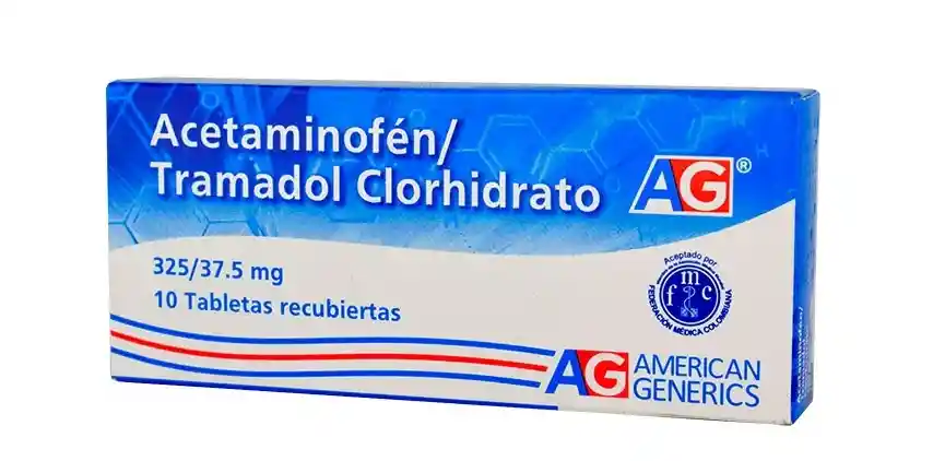Acetaminofen + Tramadol Clorhidrato 325/37.5 Mg | Tableta | Sobre X 10 | Ag
