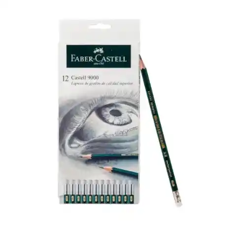 Faber Castell 9000 X 12 Lapices Gra - Unidad a $139