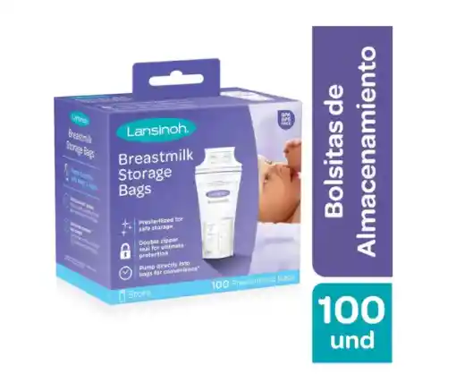 Lansinoh Bolsas Almacenamiento Leche Materna| 100 Unidades