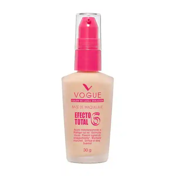 Vogue Base Liquida Efecto Total 6 Petalo X 30 G