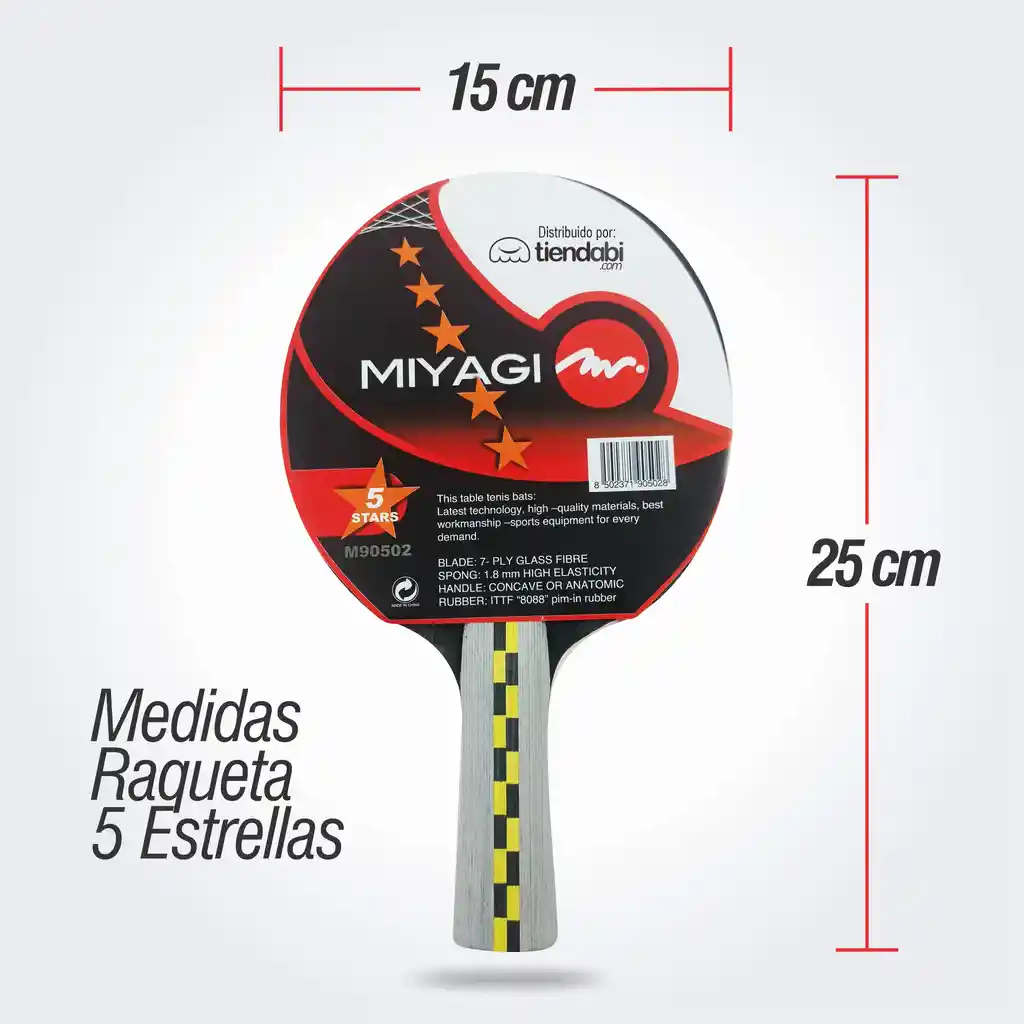 Raqueta De Ping Pong Miyagi 5 Estrellas