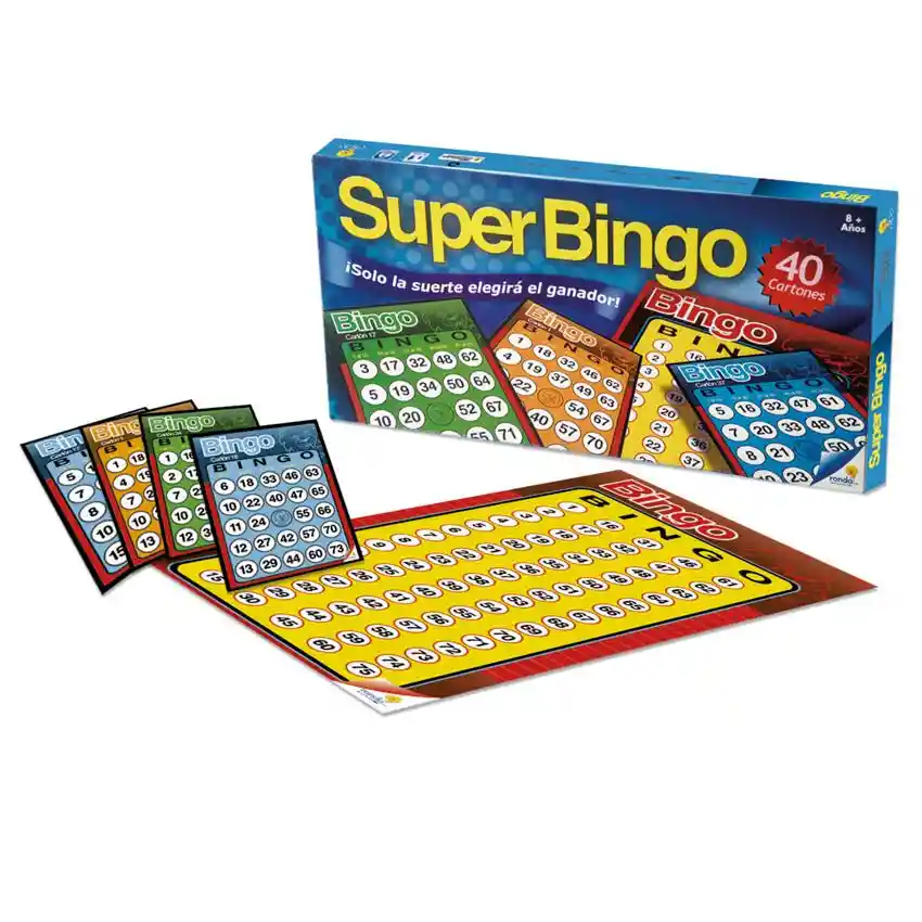 Ronda Bingo Familiar Super Bingo Juego De 40 Cartones De