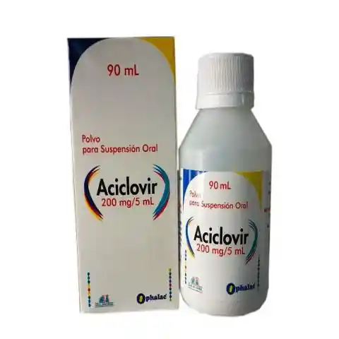 Aciclovir 200mg/5ml 90ml | Polvo | Ophalac | Unidad | Oral