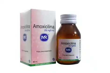 amoxicilina 250mg/5ml 45ml | polvo | Mk | unidad | oral