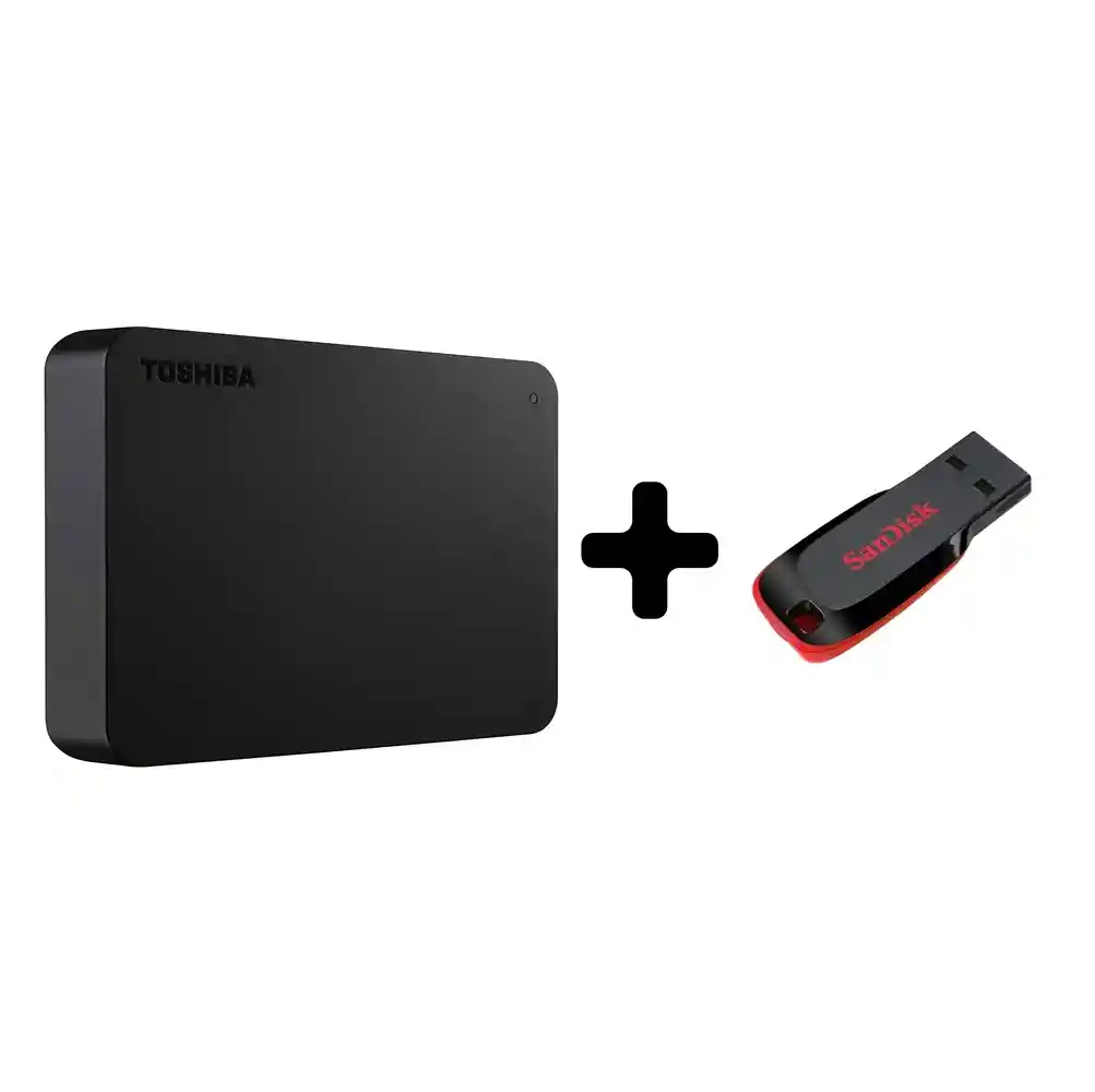 Toshiba Disco Duro Canvio Basics 4 Tb + Usb 16 Gb