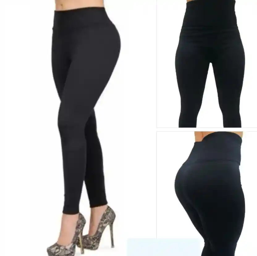 Leggins Semi Térmico Negro Para Mujer Talla Única