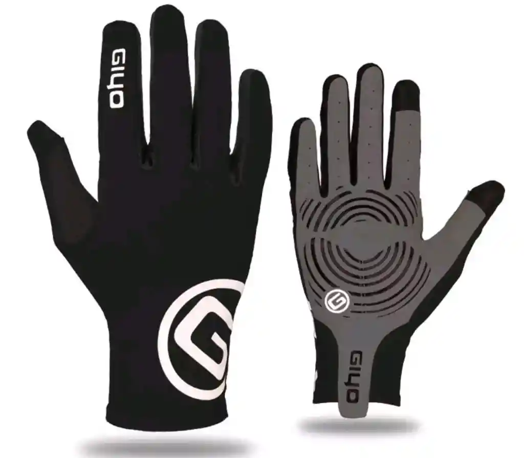 Guantes Giyo dedo largo Negro Táctiles Con gel