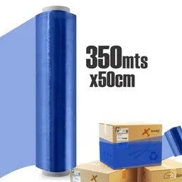 Rollo De Papel Strechs Vinipel Embalaje 350m X 50c Azul