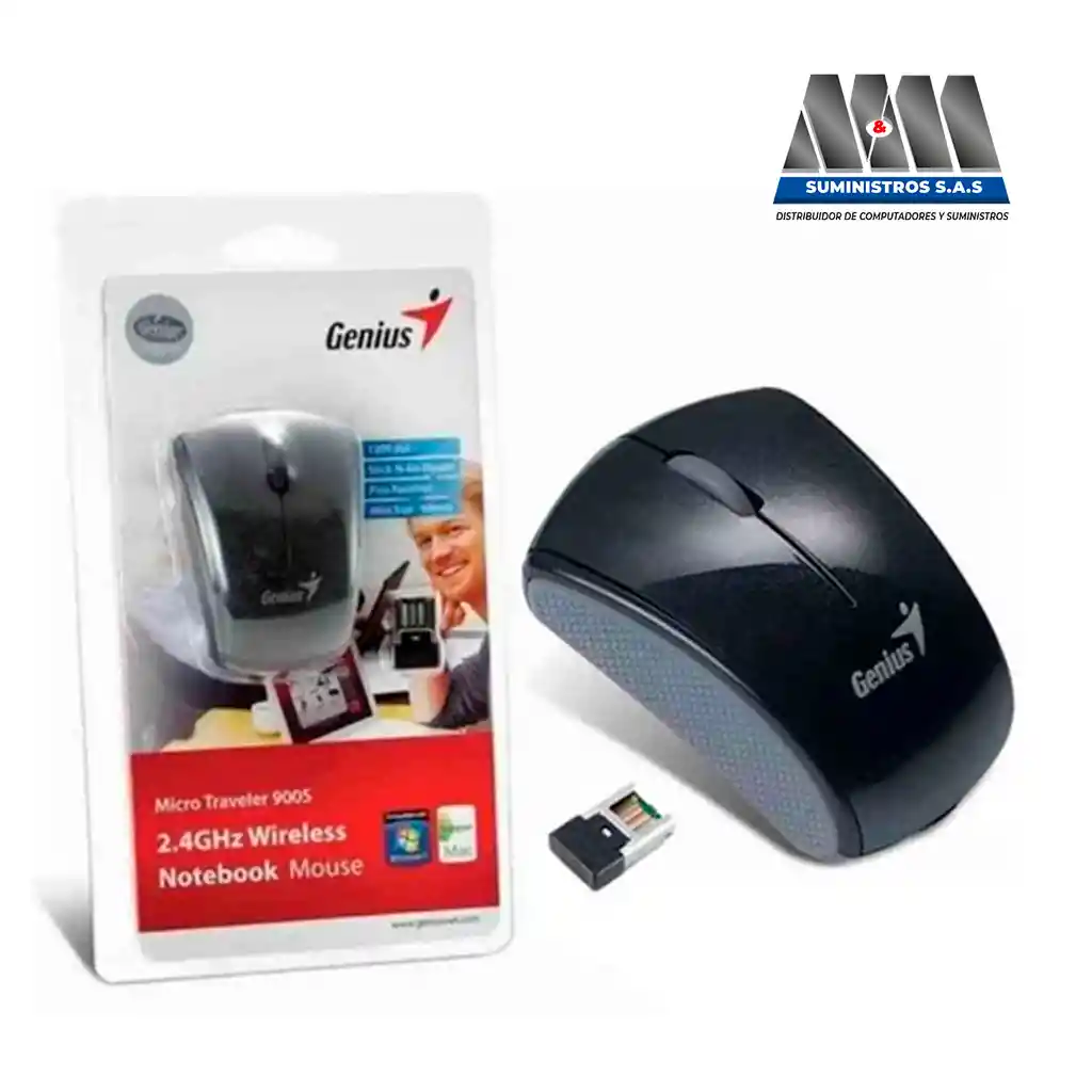 Genius Mouse Inalambrico Microtraveler 900S - Color Negro