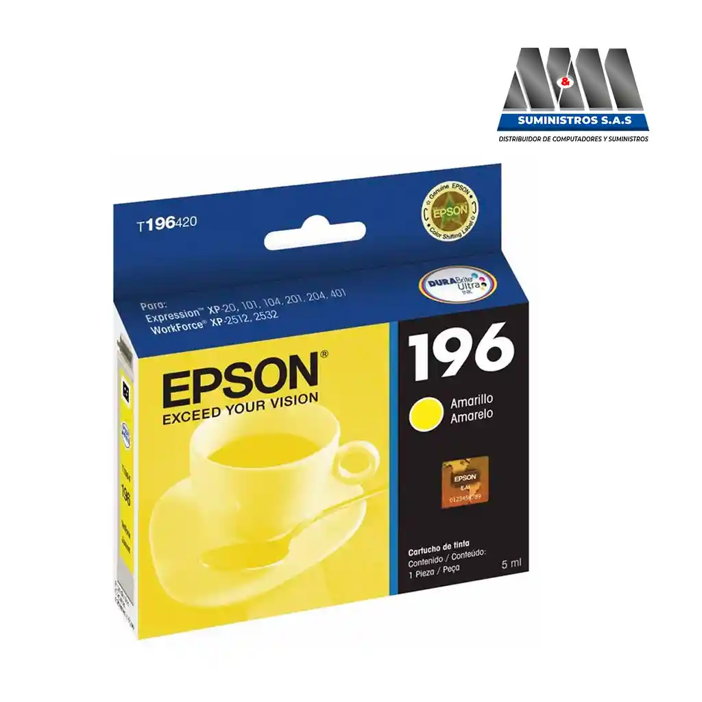 Epson Cartucho 196 Yellow